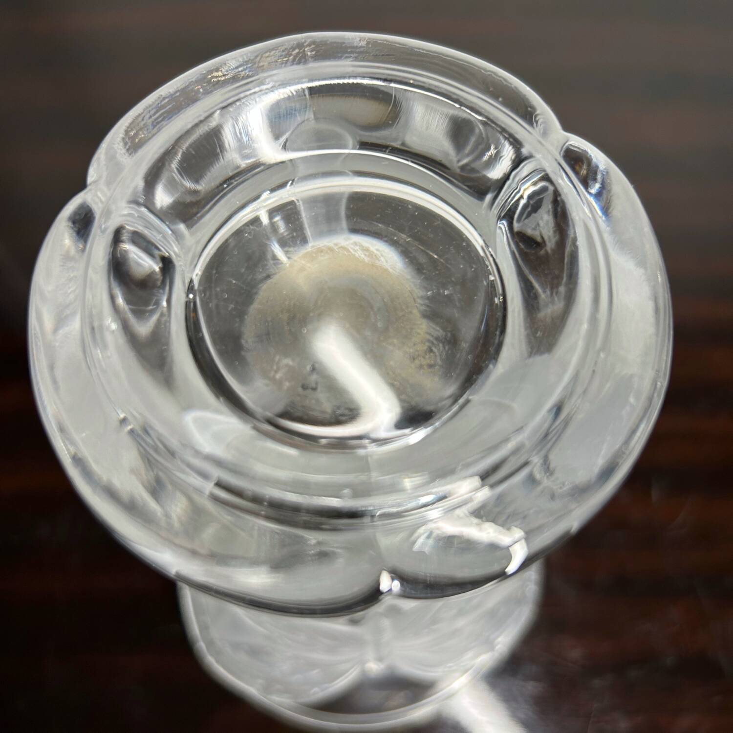 Vintage butterfly crystal vase