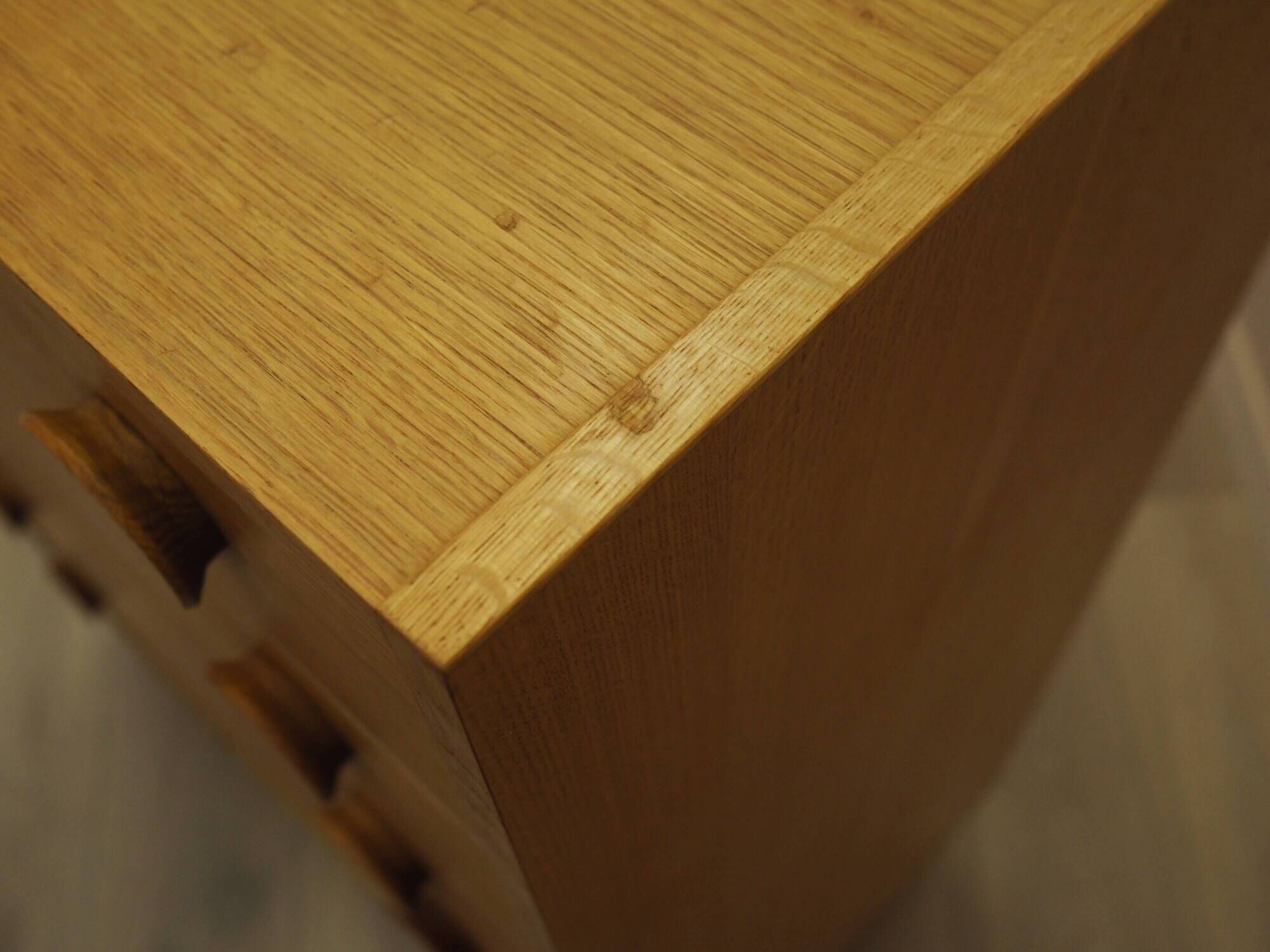 Ash veneer chest of drawers, Denmark, 1970s