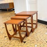 Teak trundle coffee table