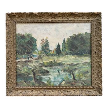 Tableau ancien paysage