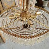Vintage chandelier 8 lights and brass