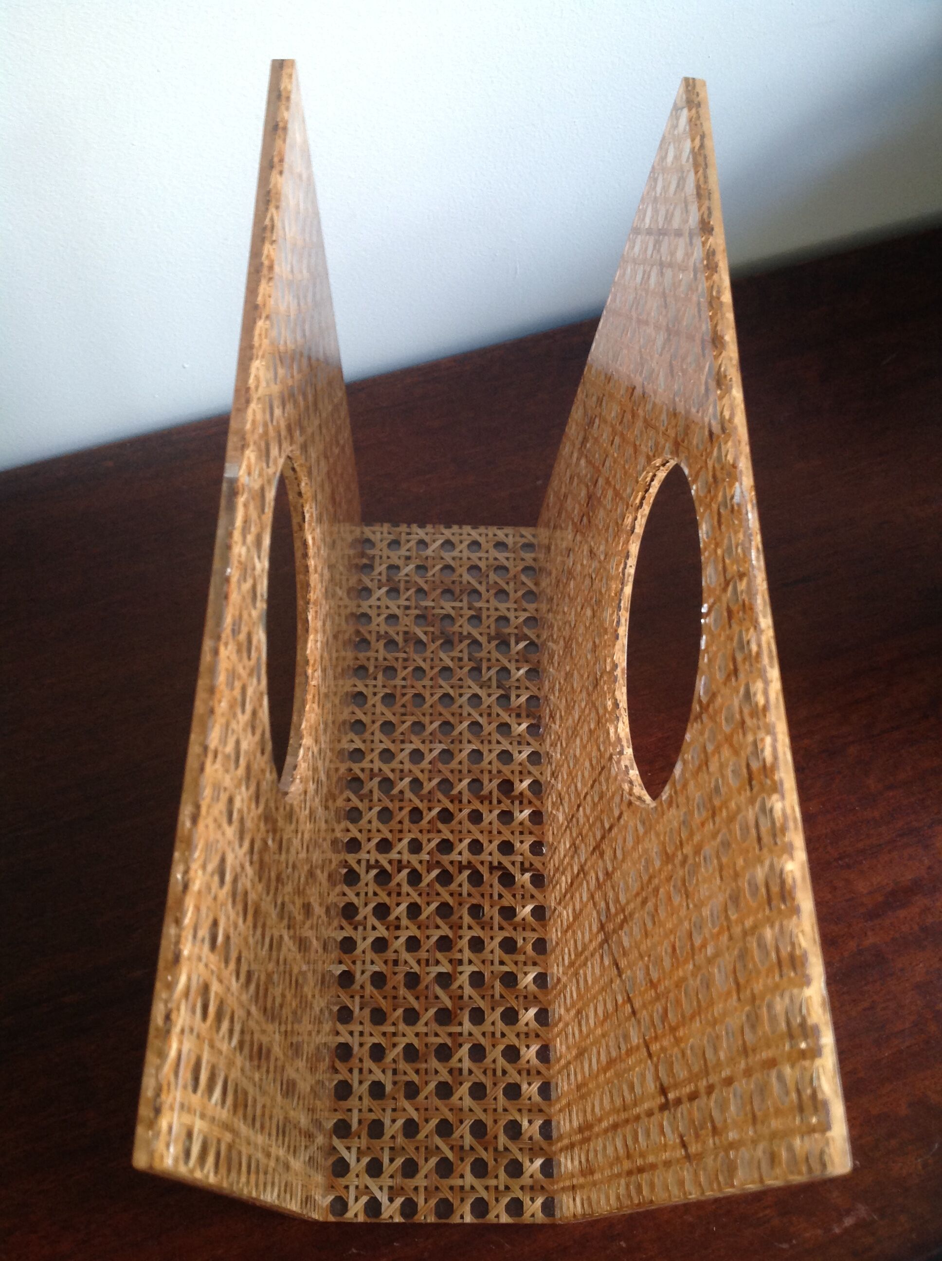 Plexiglas and canning magazine rack 1970