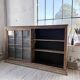 Enfilade meuble de métier XXL portes vitrées