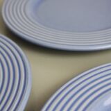 Set of 6 blue ceramic plates