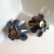 Stylized aluminum flower wall lamps from 1970