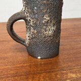 Brutalist Carafe Vase West German in Fat Lava Ceramic from the 1960s by Jopeko