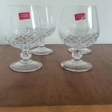 4 verres à brandy cristal d arques