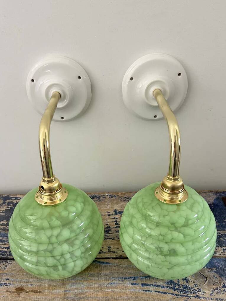 Pair of Art Deco wall sconces