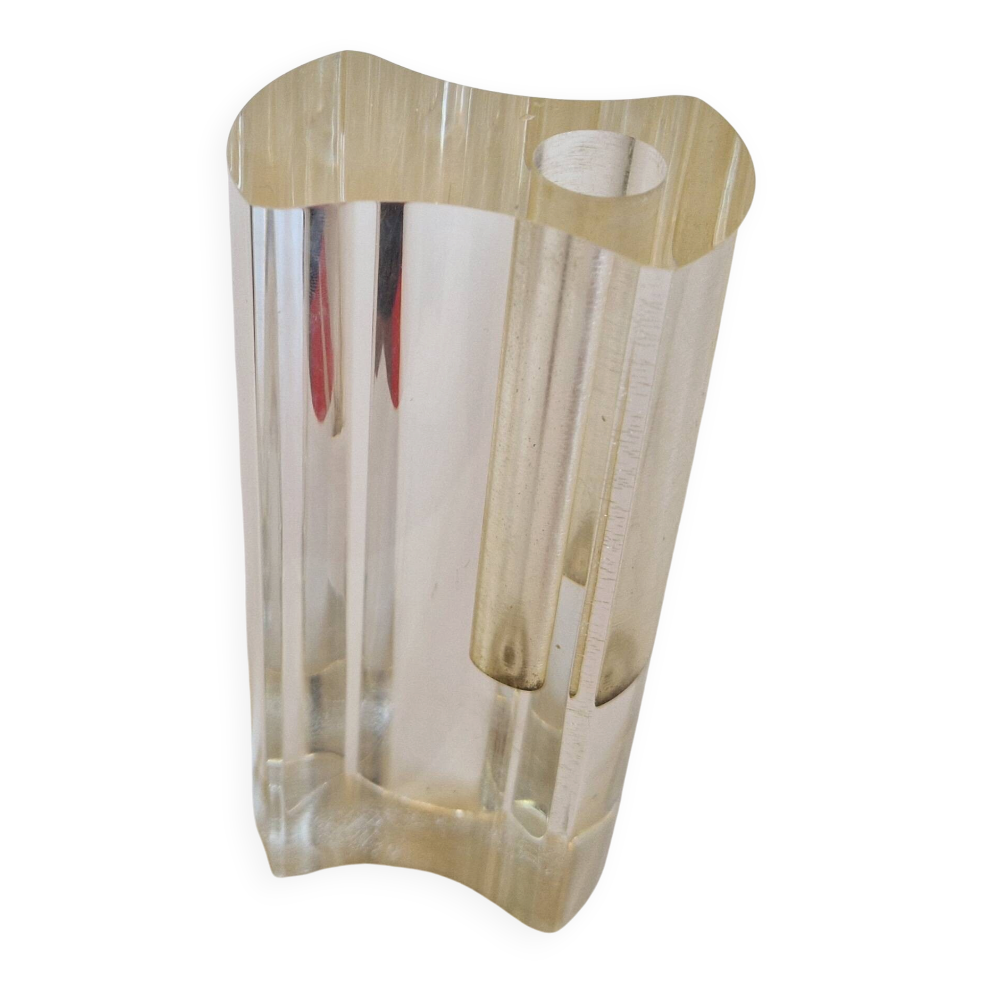 Lucite soliflore vase guzzini eo vintage 1970