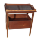 Mahogany service with flaps with removable glass top 67 x 46 cm