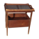 Mahogany service with flaps with removable glass top 67 x 46 cm