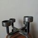 Wrought iron candle holder, artistic ironwork, brutalist candlestick, handcrafted industrial
