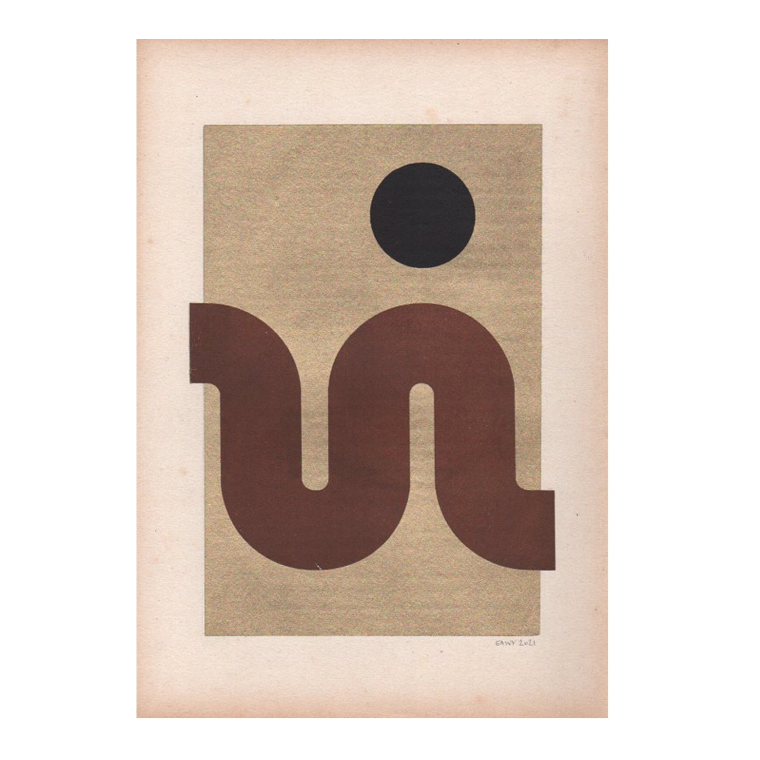 Collage on C210 paper signed Eawy