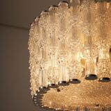 Kaiser Leuchten glass pendant lamp with nickel patina