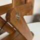 Lampe cocotte articulée en bois de pin 1970