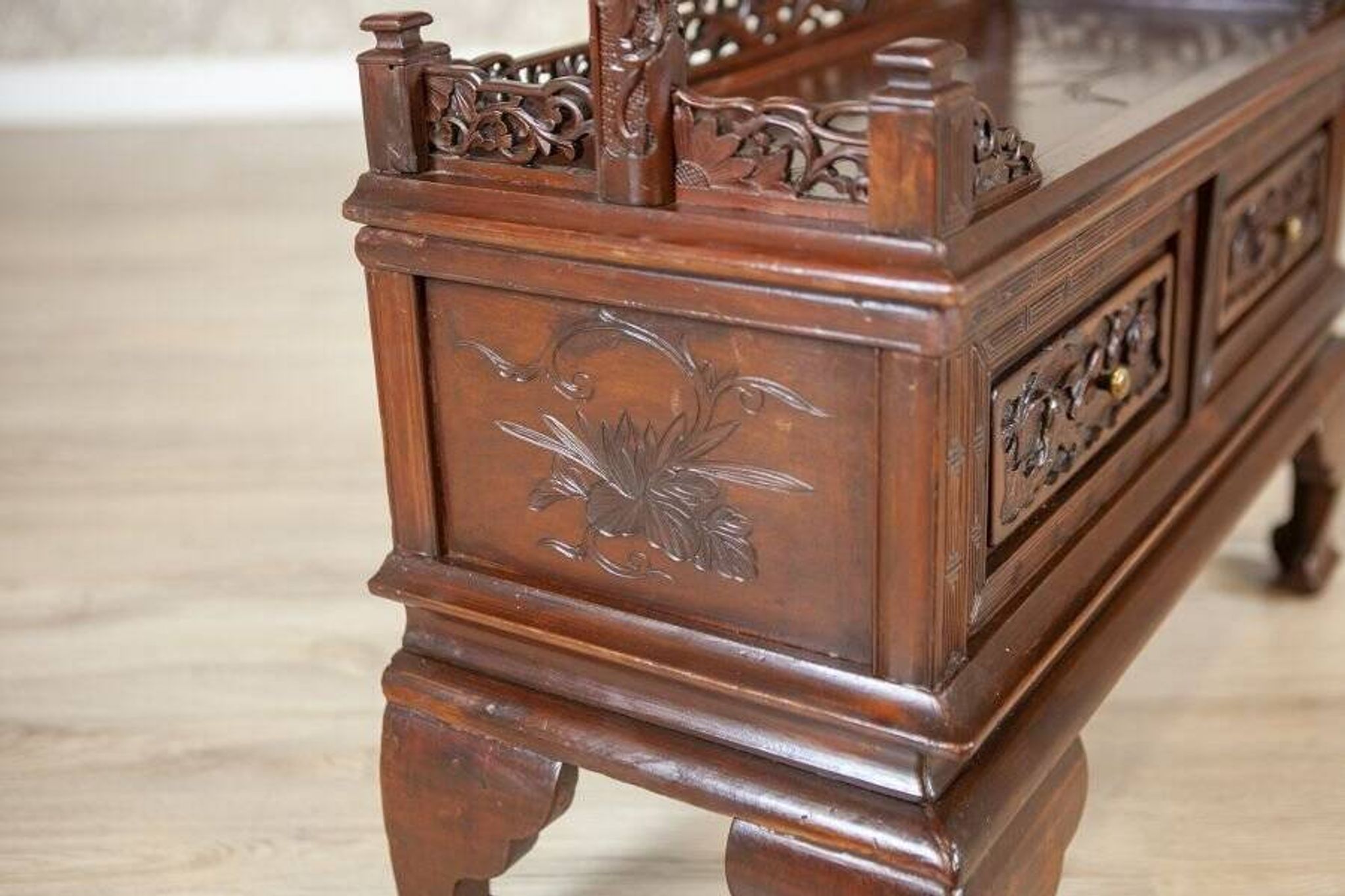Antique Japanese Cabinet in Exotic Wood