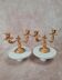 Pair of antique gilded candlesticks – Louis XV / Rococo style