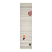 1970s Vintage Turkish Oushak Handmade Wool Cotton Gray Runner Rug 86x332