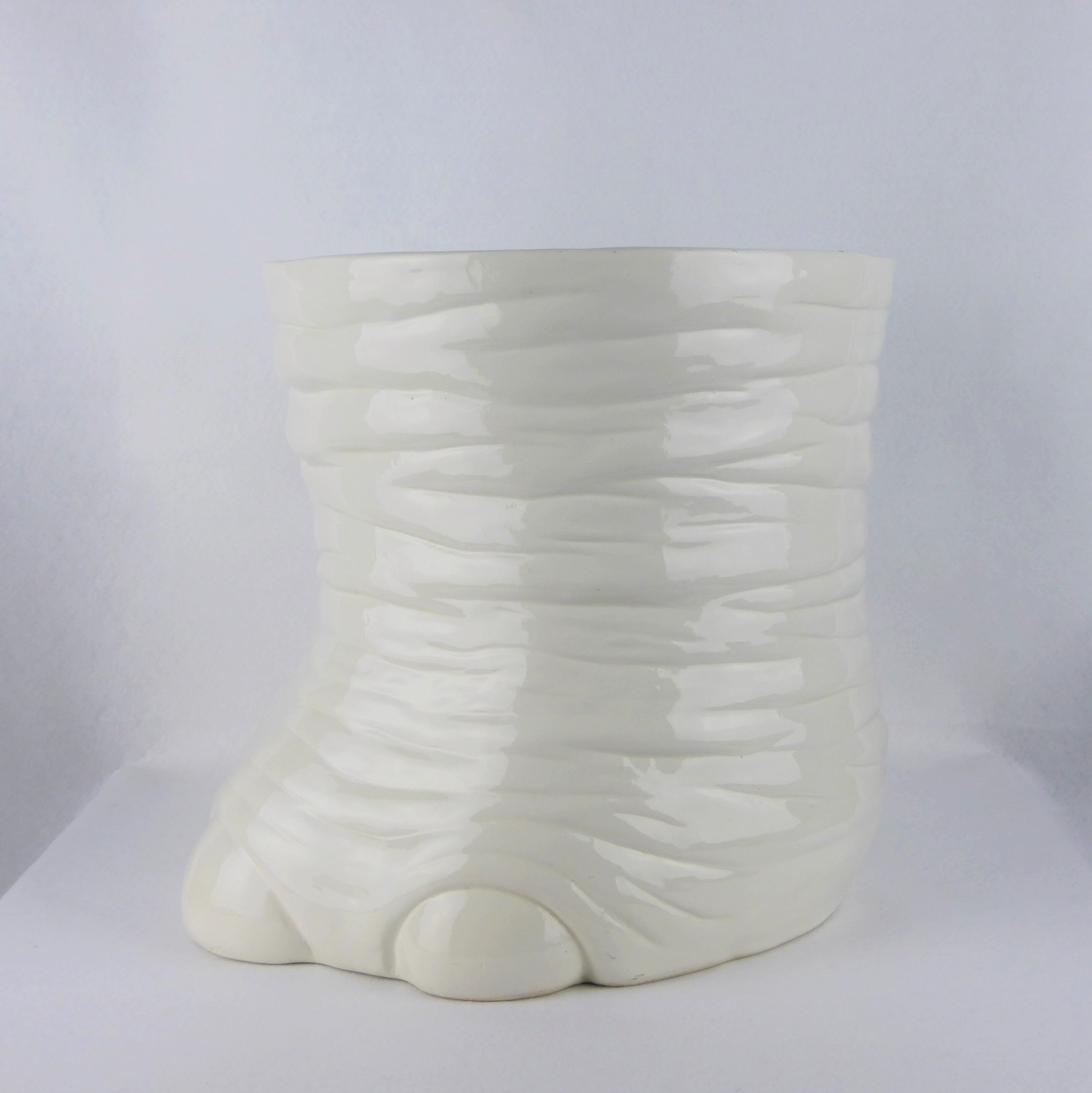 Grand Cache-pot-white vintage, Chaumette Italy, ceramics