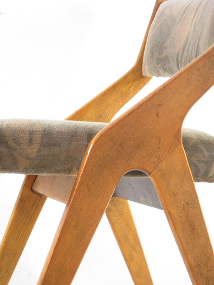 Fifties vintage dining chairs Perriand style