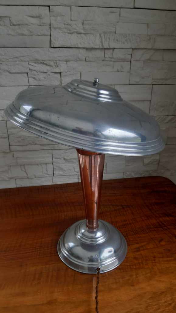Copper and aluminum mushroom lamp