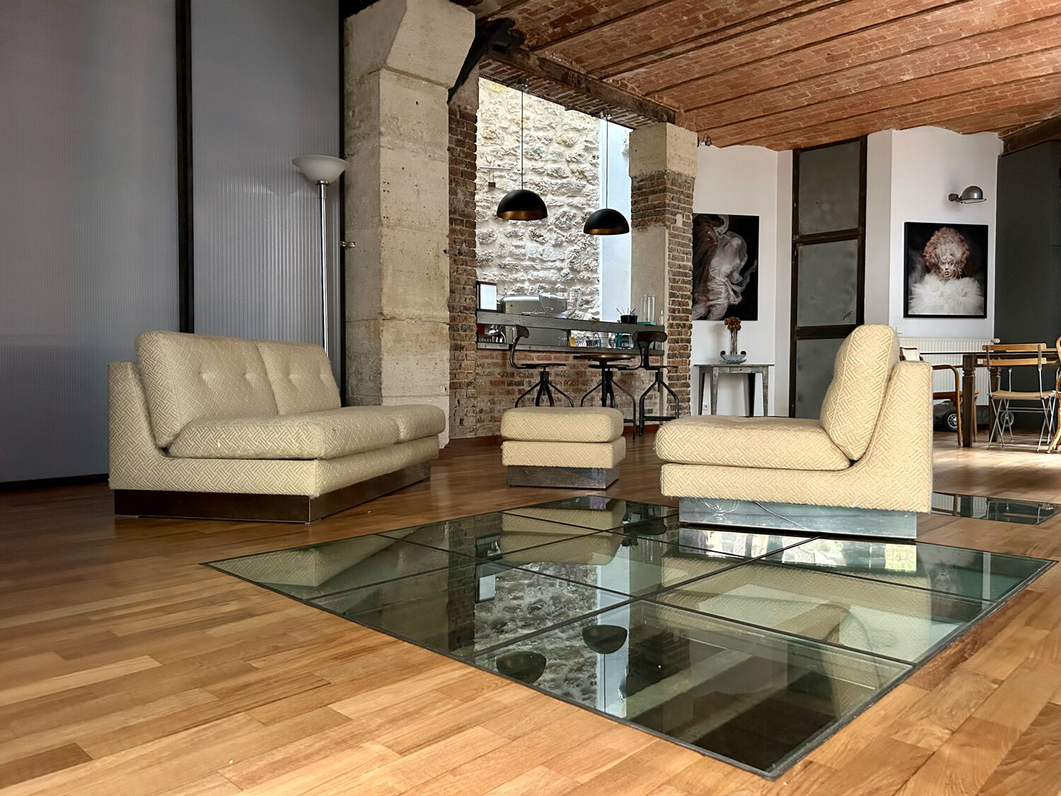 Salon "California" Jacques Charpentier, edition "Flat", France 1970