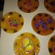 Six slurry dessert plates