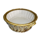 Sarreguemine ceramic cake dish imitating braided basket