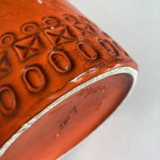 Bitossi Ceramiche orange pitcher vase by Aldo Londi Italian design
