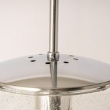 clear glass ball pendant chrome Limburg, Germany, 1970s