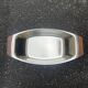 Large rectangular stainless steel and teak dish Braun & Kemmler West Germany 1970