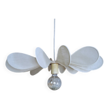 12-blade propeller suspension in rattan and sand linen