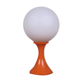 Orange lamp vintage globe to pose Design Philippe Barbier for Lévitan 1970