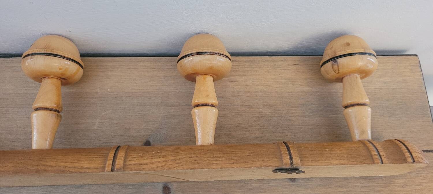 Wooden coat rack