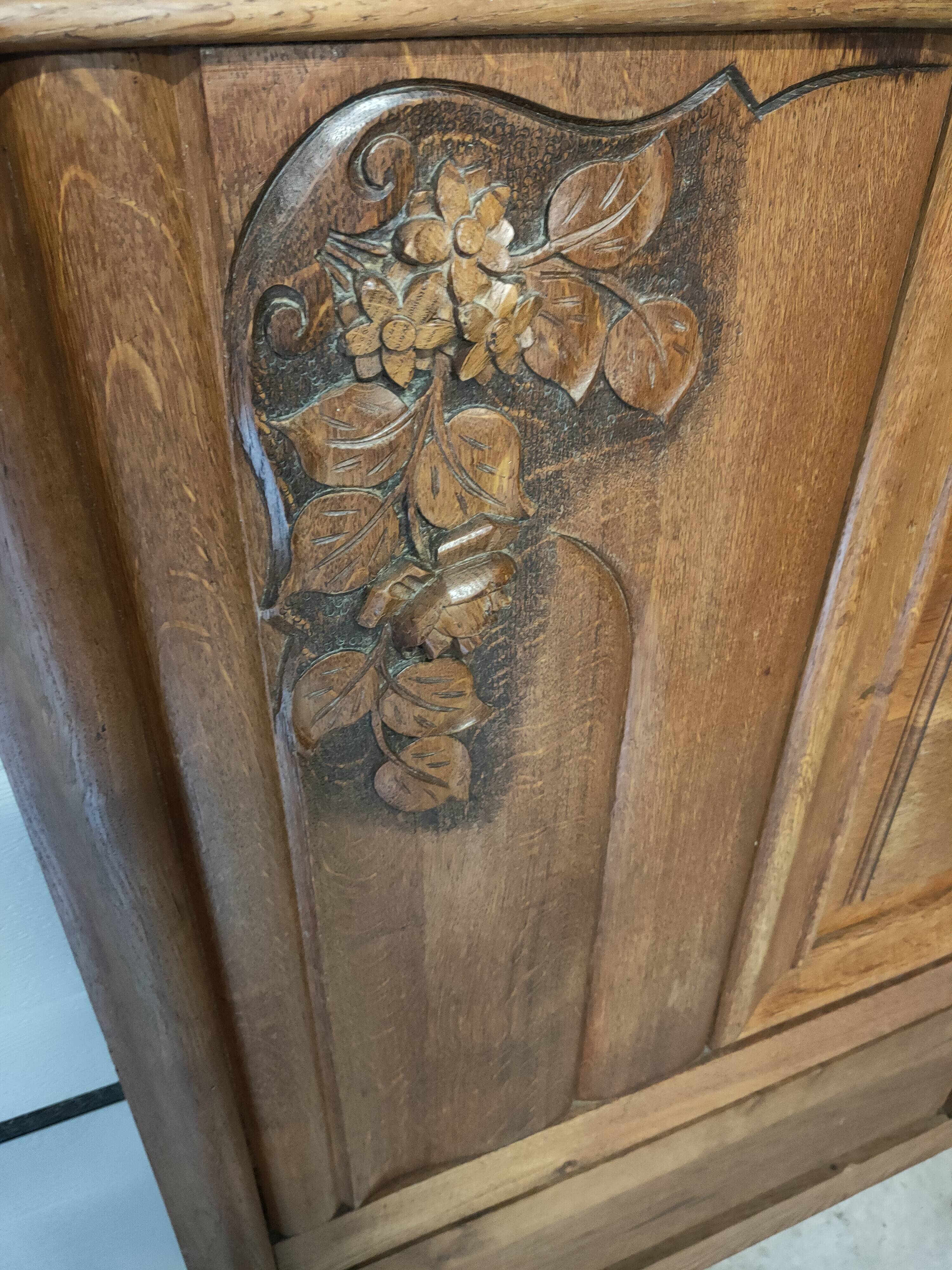 1930s headboard in solid oak