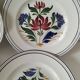 Ensemble 8 assiettes Saint Amand décor fleurs stylisées 4122