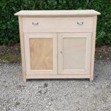 Parisian sideboard 1 drawer 2 doors solid beech raw wood