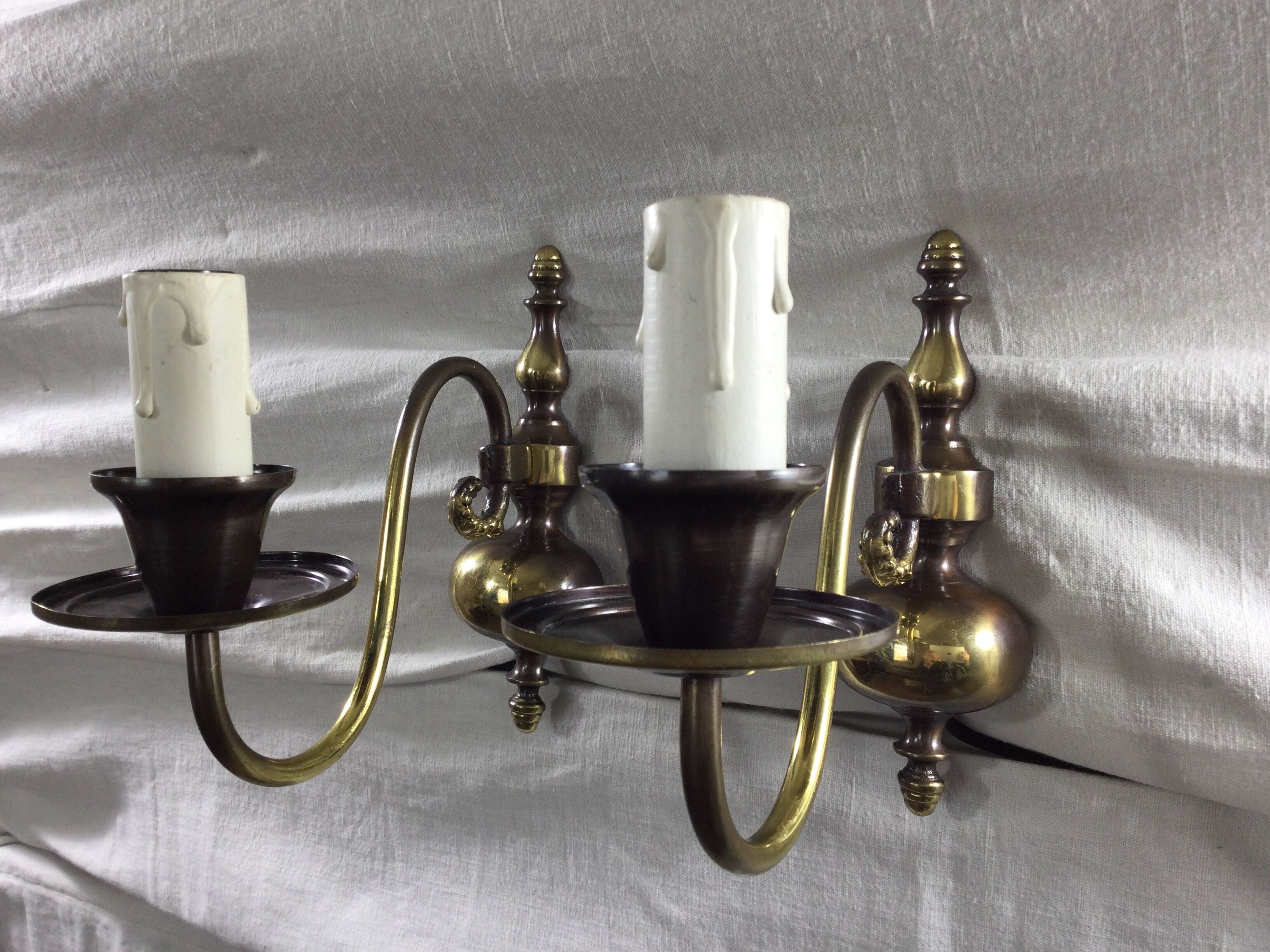 Dutch pair of sconces