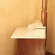Vintage vanity toilet furniture with marble top.