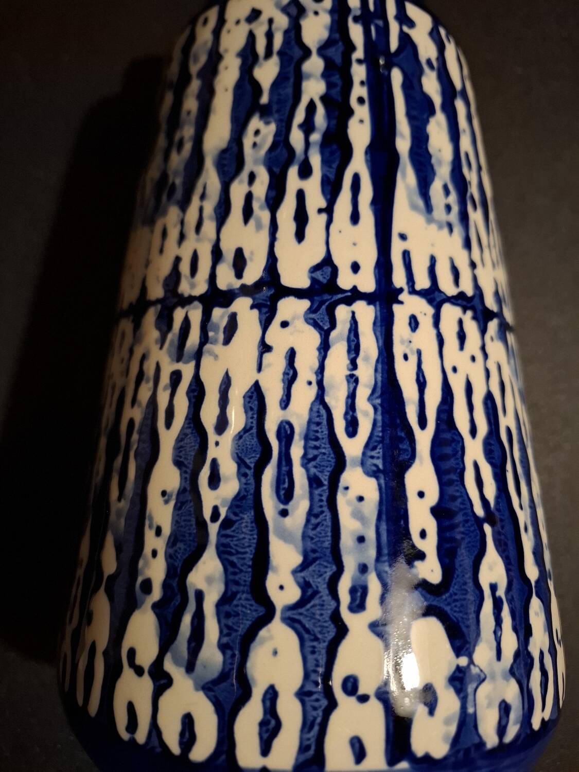 Contemporary blue ceramic vase