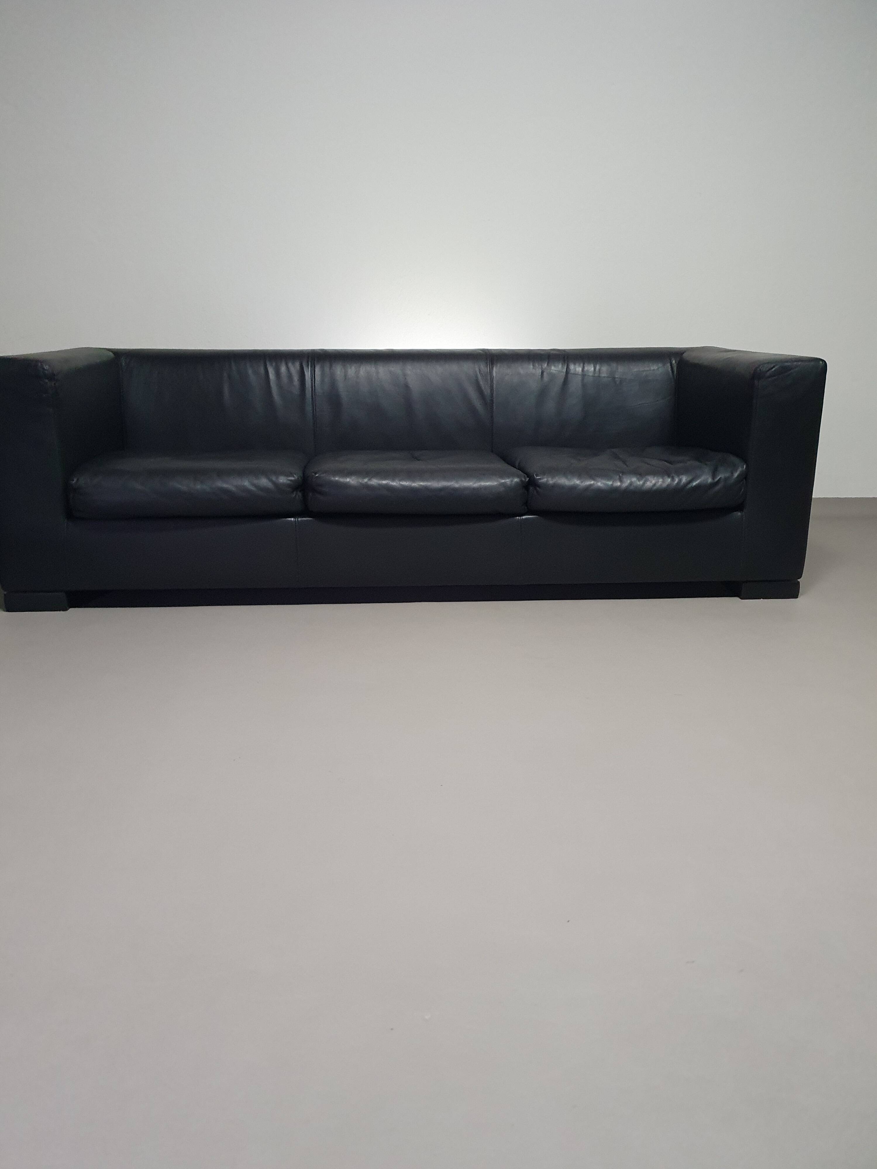 Wittmann leather sofa Camin by Paolo Piva