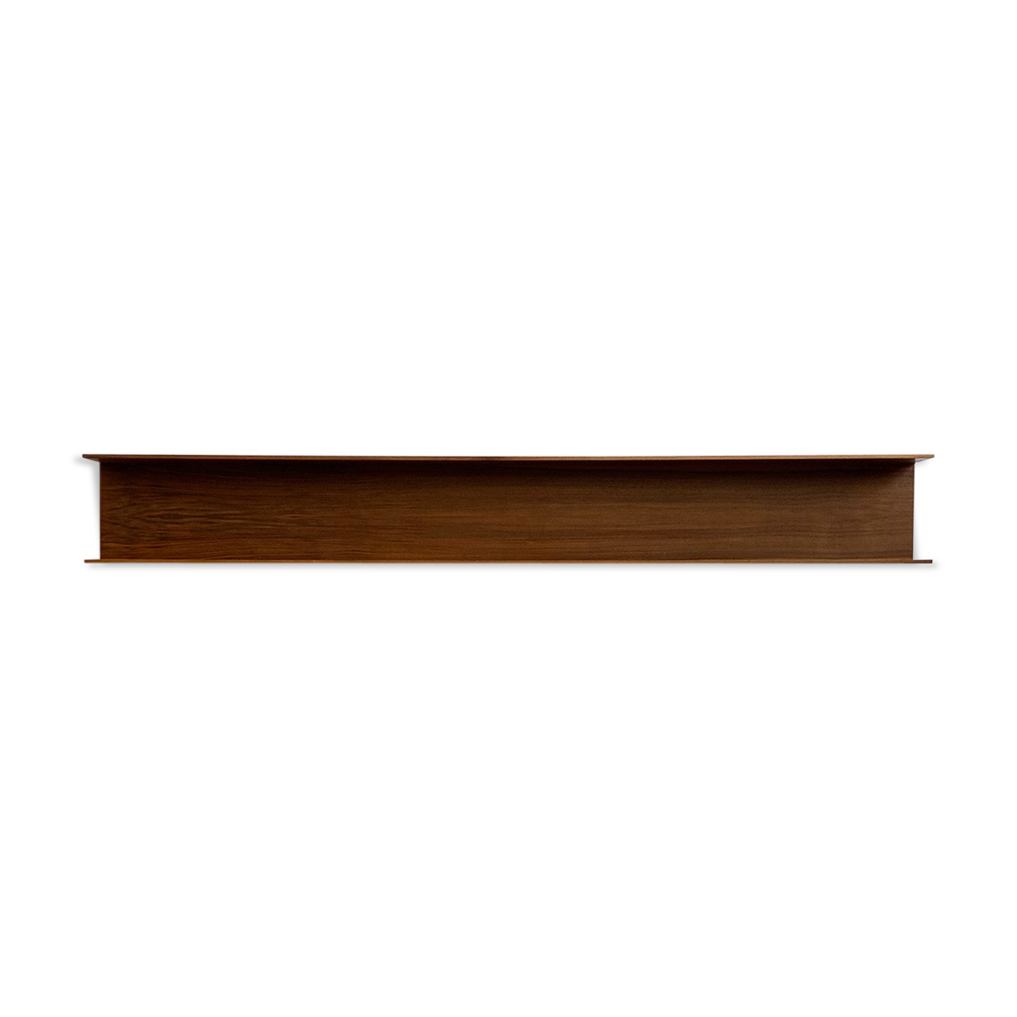 Wooden open wall shelf, 200cm, designed by Walter Wirz for Wilhelm Renz, Germany