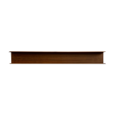 Wooden open wall shelf, 200cm, designed by Walter Wirz for Wilhelm Renz, Germany