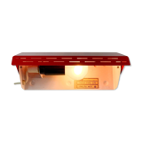 60s Red Night Light made by Knud Christensen in the Mid-Century, Danish Design Wall Lamp Adjustable