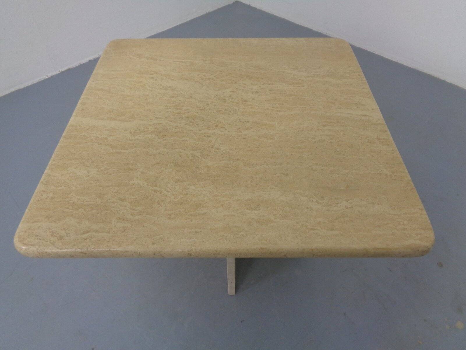 Italian Travertine Coffee Table, 1970s