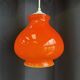 Vintage orange opaline pendant light – 70s retro chandelier