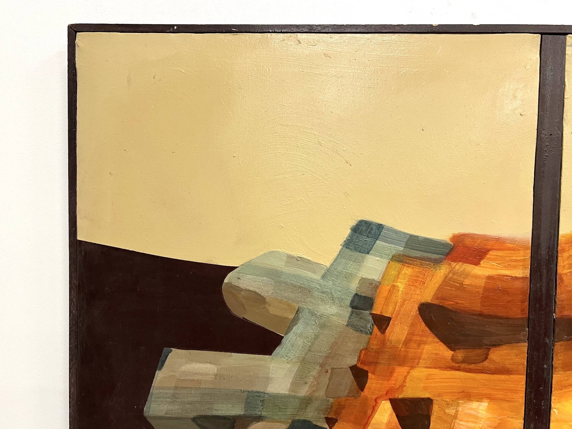 Modernist diptych, oil on canvas