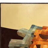 Modernist diptych, oil on canvas