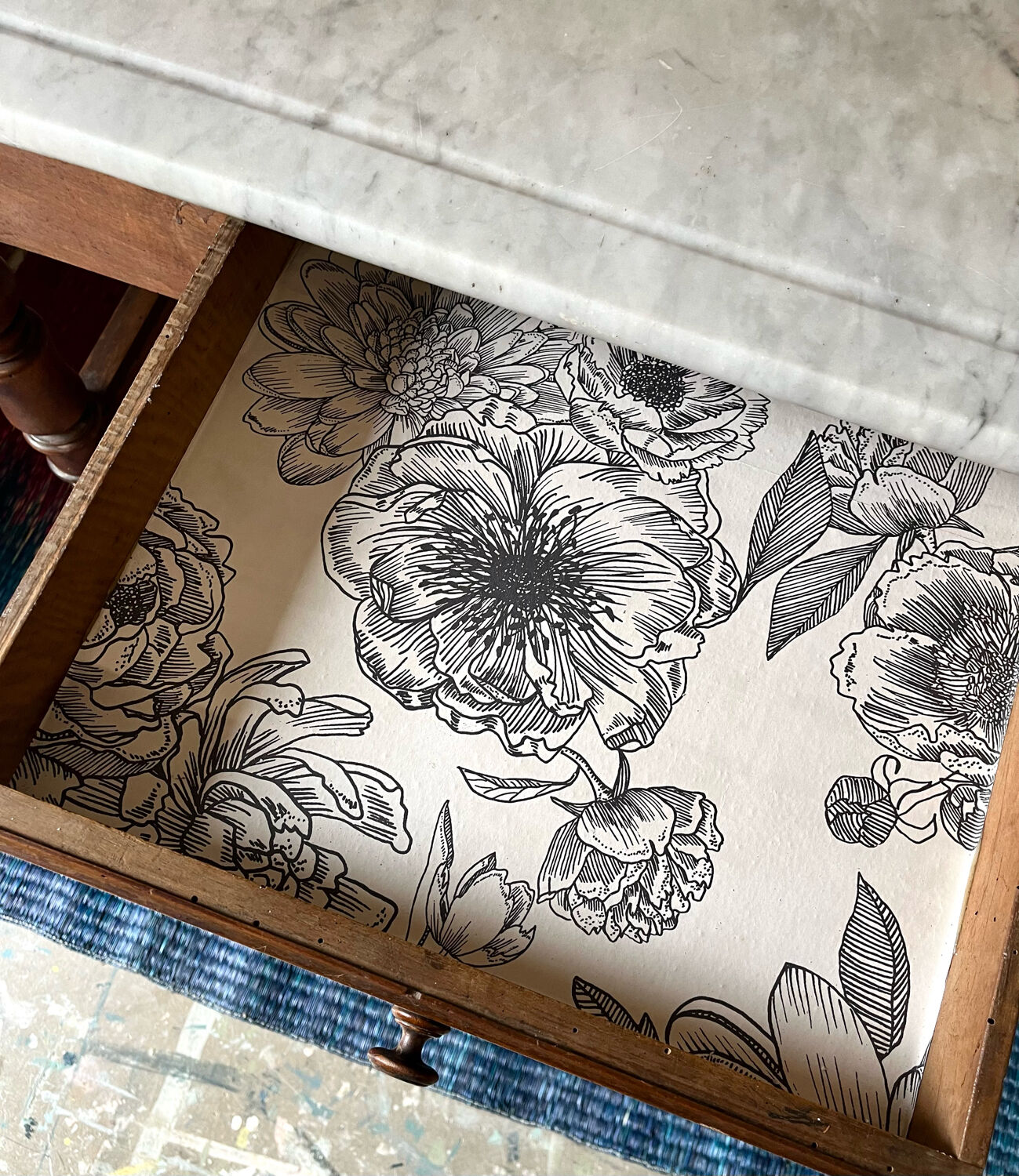 Antique toilet table