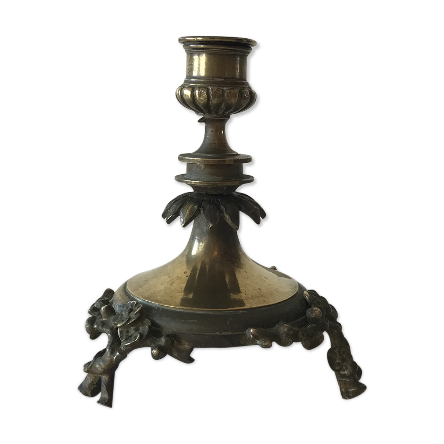 Old bronze candleholder